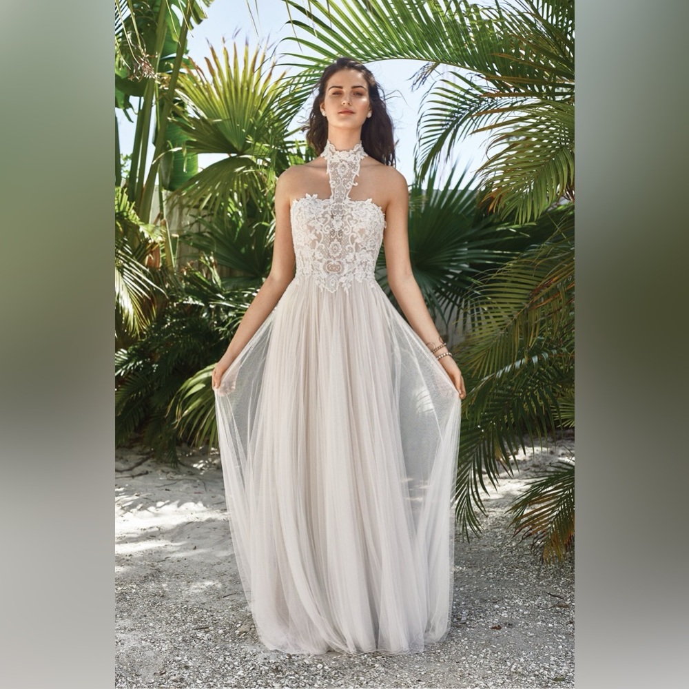 Lillian West Ivory/Nude Wedding Dress